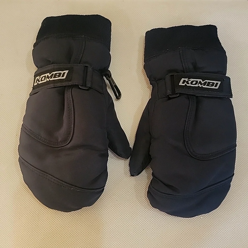 JUNIORS - KOMBI BLACK MITTENS WITH HOOK & LOOP CLOSURE AT THE WRIST‎